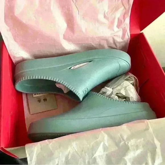 NWB HUNTER Unisex In/Out Bloom Algae Foam Birdseye Blue Size 12 (UK 10)  EU 44 - Picture 1 of 10